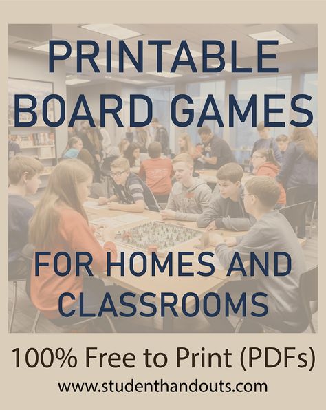 Printable Game Boards - Our free printable educational board games are valuable tools to facilitate student learning. PDF files. #education #learning #freeprintables #testprep #homeschool #teaching Usa Facts, Multi Sensory Learning, Educational Board Games, Printable Board Games, Math Operations, Game Rules, Parent Involvement, Folder Games, Cultural Awareness