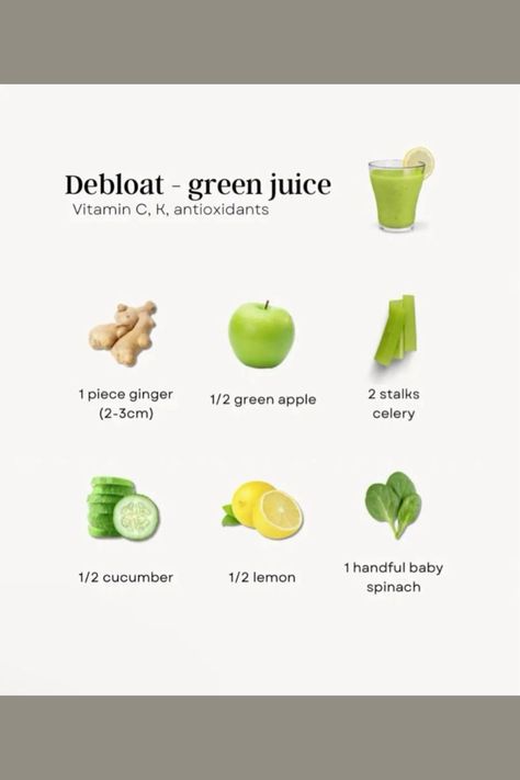 🍏✨ Kickstart your day with a refreshing debloat green juice! Packed with nutrients to beat the bloat and keep you feeling light and energized. 🌱🥒 #GreenJuice #DebloatDrink #HealthyLiving #DetoxJuice #CleanEating #WellnessJourney #GutHealth #BloatBeGone #NaturalRemedies #HealthyHabits #JuicingForHealth Gut Reset Cleanse, 24 Hour Gut Reset, Beat The Bloat, Gut Reset, Juicing For Health, Detox Juice, Green Juice, Green Apple, Gut Health