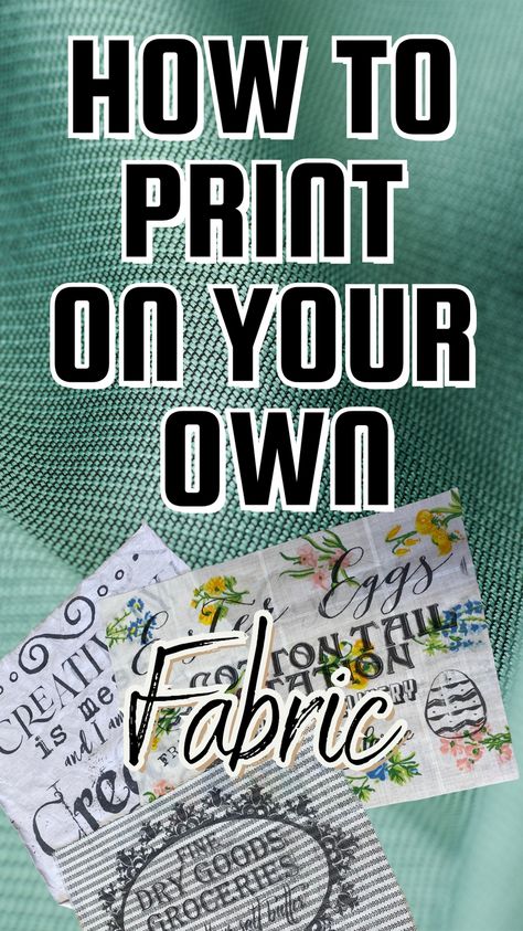 Ink Printing On Fabric, Printing On Fabric Inkjet, Print On Fabric With Laser Printer, How To Print On Fabric Inkjet Printer, How To Print On Fabric At Home, How To Print On Clothes, Print On Fabric Diy, How To Print On Fabric, Stenciling On Fabric