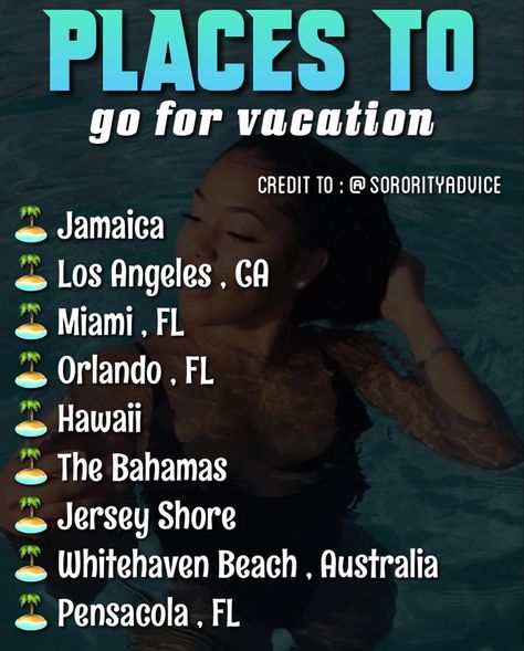 Trips To Go On With Your Boyfriend, Bday Places To Go, Places To Travel For Birthday, Birthday Vacation Ideas, Summer Vacation Ideas, Birthday Trip Ideas, Vacation Places In Usa, Vacation Ideas, Top Places To Travel