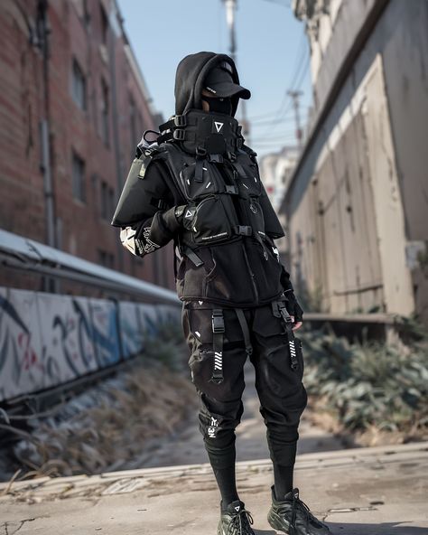 Elite Class membership agent @illoominoct . . . #fabricoftheuniverse #techwear #streetwear #cyberpunk #futureculture #fyp #fypシ Sci Fi Mens Fashion, Warcore Outfits, Cyberpunk Outfit Male, Techwear Design, Sci Fi Outfits, Fabric Of The Universe, Techwear Aesthetic, Deep Conversation Topics, Black Leather Jacket Outfit