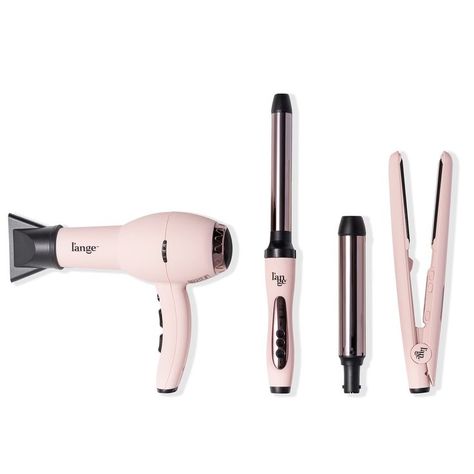 L Ange Hair Bijou Luxury Styling Set - 32mm and 25mm Titanium Curling Wand - Hair Ceramic Straightener - Professional Hair Dryer - Negative Ionic Technology - (Styling Set)(Blush)) Blow Dryer And Straightener, Hair Dryer Set, Styling Essentials, L'ange Hair, Ceramic Flat Iron, Hair Styling Products, Hair Set, Curling Hair With Wand, Professional Hair Dryer