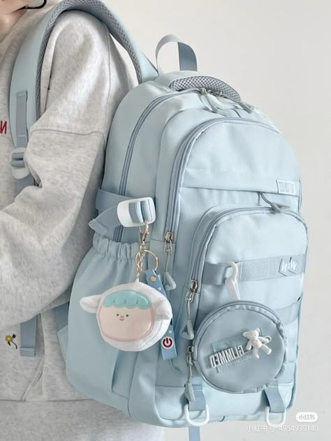 Eagerrich Kawaii Backpack with Cute Pin Accessories Plush Pendant Kawaii School Backpack Cute Aesthetic Backpack Mochila Kpop, Cute School Bags, Cute Stationary School Supplies, Stylish School Bags, School Bag Essentials, Cute School Stationary, Kawaii Bags, My Style Bags, Aesthetic Bags