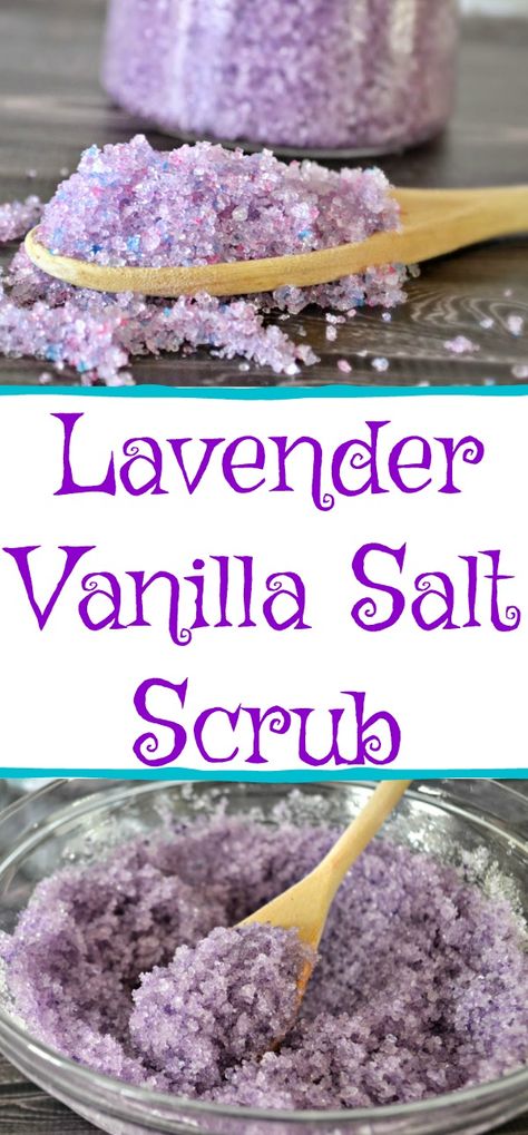 Vanilla Salt, Salt Scrub Diy, Salt Scrub Recipe, Diy Sugar Scrub Recipe, Bath Scrub, Săpunuri Handmade, Scrub Diy, Bath Scrubs, Body Scrub Recipe