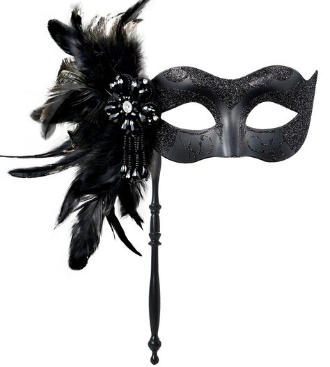 PRICES MAY VARY. Detachable design: Velcro design on the side of the mascarade mask allows easy removal so that you can match them according to different occasions Carton packaging: Exquisite colorful brand carton, the mask will be delivered to you like a gift without damage Full of luxury: The feather and rhinestone decoration of the handheld masquerade mask show a full sense of luxury, so that you become the most shining presence at the party Comfortable Fit: It is made of lightweight materials, with ergonomic design, can perfect fit curve of the face, let you wear more comfortable and natural Elegant Masquerade Mask Female: Mardi gras mask on stick combines traditional Venetian masquerade masks with modern elements to create a unique charm <p>Introducing the MYSEUNI 2024 New Masquerade Masquerade Party Decorations Theme, Victorian Mask, Masquerade Design, Masquerade Mask With Stick, Elegant Masquerade Mask, Masquerade Party Outfit, Diy Masquerade Mask, Mascarade Party, Masquerade Mask Black