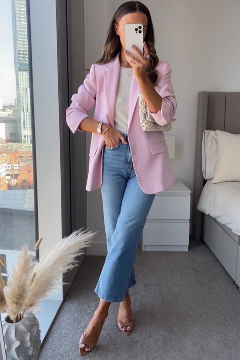 Cute Work Outfit, Look Rose, Cute Work Outfits, Blazer Outfits For Women, Professional Outfits Women, Business Casual Outfits For Work, Casual Chique, Work Fits, Stylish Work Outfits