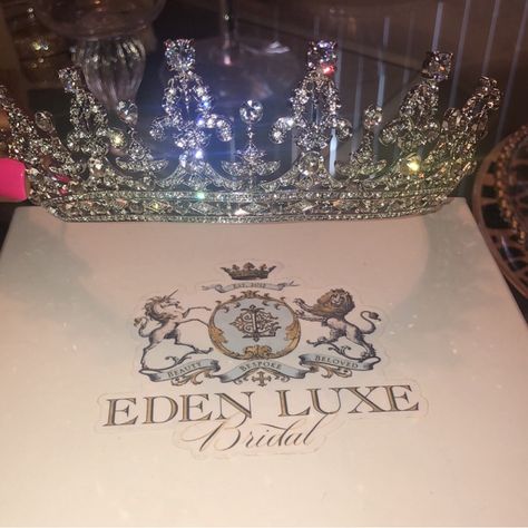 If You Want The Wow Look For Your Big Day. This Is It! Just Gorgeous, Breathtaking! It’s Very Sparkly! Queen Victoria Style Eden Luxe Tiara Crown. Original Box Not Included. Victoria Style, Swarovski Tiara, Crown Silver, Victoria Fashion, Tiara Crown, Queen Victoria, Tiaras And Crowns, Wow Products, Eden