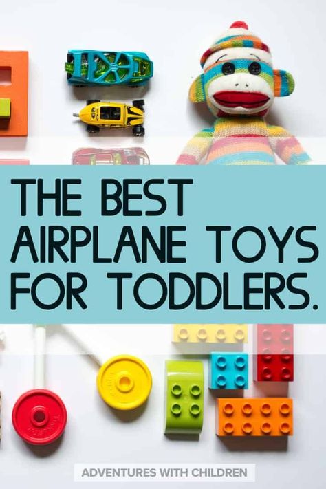 Airplane toys for toddlers that will actually fit in your bag. Find out why you should always pack toys in your carry on and which ones are best! ...........#familytravel #adventureswithchildren #travelwithtoddler #travelwithkids #showthemtheworld #flyingwithbaby #flyingwithtoddler #packingtips #travelwithchildren Kids Airplane Bag, Toddler Flight Activities, Airplane Toys For Toddlers, Toddler Plane Essentials, Traveling With Toddlers On A Plane, Plane Activities For Toddlers, Toys For Airplane Travel, Airplane Activities For Toddlers, Toddler Travel Bag