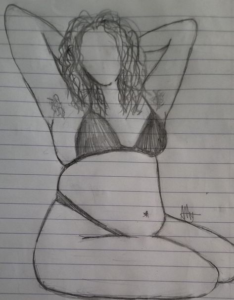 I drew this because it helped me to be confident in myself Imperfect Body Drawing, Body’s Drawing, Body Positive Sketch, Beautiful Body Drawing, Body Insecure Painting, Easy Body Drawings Women, Easy Body Sketches, Drawing Woman Body Sketch, Womens Body Sketch