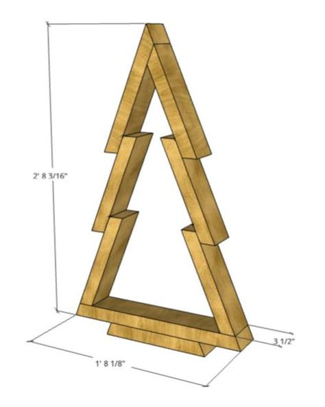 DIY Christmas Tree Plans, 2x4 Wood Plans, Holiday Woodworking, Christmas Decor DIY, Festive Project Ideas - Etsy 2x4 Christmas Tree, Jenga Crafts, 4x4 Wood Crafts, Wood Christmas Trees Diy, Woodworking Christmas, Wooden Christmas Trees Diy, Pallet Wood Christmas, Holiday Wood Crafts, 2x4 Wood