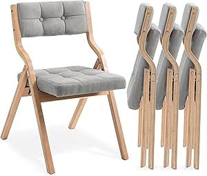 Ikea Dining Chair, Padded Folding Chairs, Wooden Folding Chairs, Folding Dining Chairs, Stackable Dining Chairs, Foldable Chairs, Folding Chairs, Leather Cushion, Kitchen Office