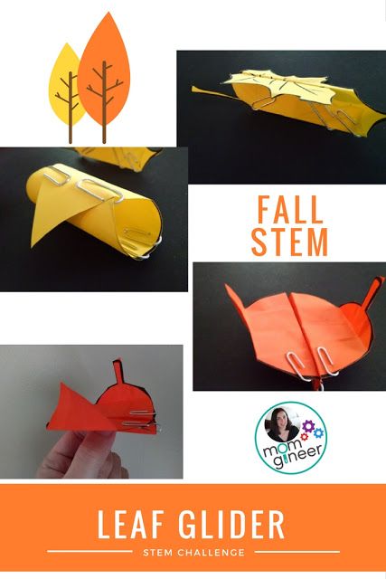 Simple Fall STEM Activity with Paper - A Leaf Glider! - Meredith Anderson Momgineer November Stem Activities, Simple Stem Projects, November Stem, Fall Stem Challenges, Simple Stem Challenges, Thanksgiving Stem Activities, Fall Stem Activities, Thanksgiving Stem, Kindergarten Stem