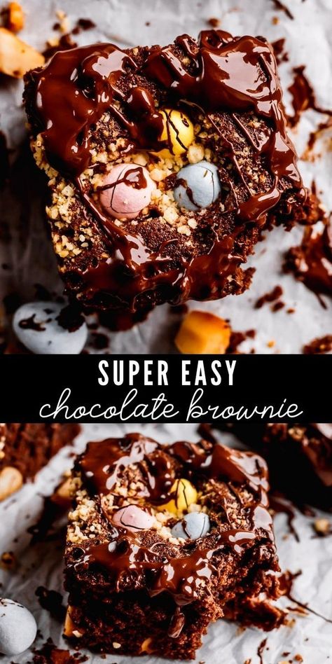 Easy Chocolate Brownie Recipe – incredibly delicious and easy brownie recipe from scratch. Chocolaty and super nutty brownies drizzled with melted chocolate drizzle. Nutty Brownies, Brownie Recipe From Scratch, Easy Brownie Recipe, Munchkin Time, Easy Brownie, Cheesecake Chocolate, Brownies Recipe Easy, Brownie Recipe, Melted Chocolate