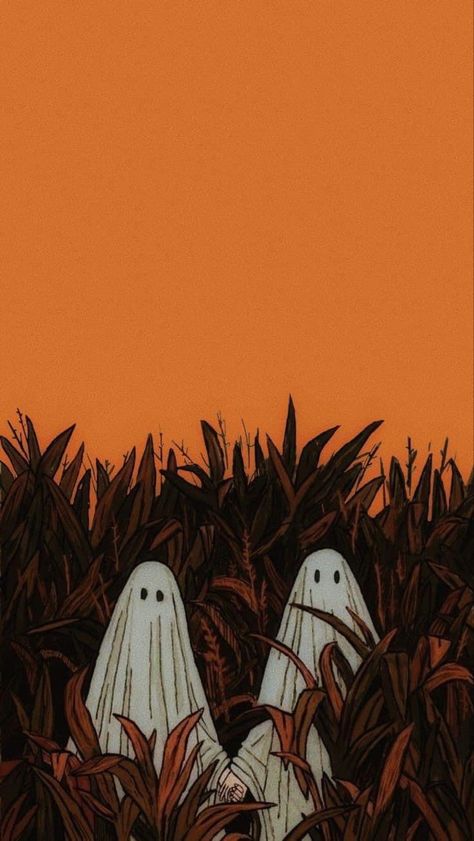 Vintage Halloween Homescreen, Halloween Aesthetic Widget Pics, Fall Aesthetic Wallpaper Cartoon, Halloween Wallpaper Aesthetic Vintage, Soft Halloween Aesthetic Wallpaper, Vintage Fall Lockscreen, Ghosts Wallpaper Aesthetic, Fall Drawing Wallpaper, Crafts For Adults Halloween