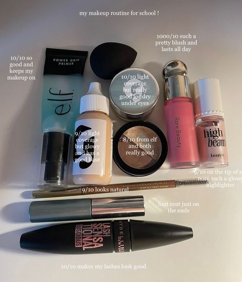 Grunge Makeup Products, What’s In My Makeup Bag, All I Need Makeup, Make Up Essentials, Whats In My Makeup Bag, Makeup Bag Essentials, Makeup Help, Swag Makeup, Pinterest Makeup