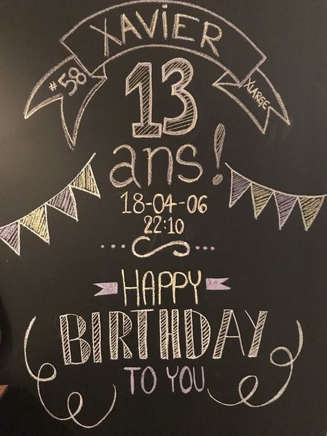 Happy Birthday Blackboard Ideas, Birthday Blackboard Ideas, Blackboard Art Ideas, Idea Happy Birthday, Happy Birthday Chalkboard, Birthday Chalkboard Art, Blackboard Drawing, Blackboard Art, Chalkboard Drawings