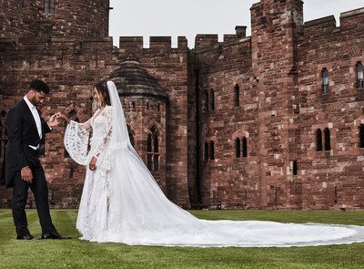 Ciara and Russell Wilson's Bridal Party Looked Like Absolute Royalty Ciara Wedding, Peckforton Castle, Ciara Wilson, Ciara And Russell Wilson, Ciara And Russell, Celebrity Wedding Dresses, Russell Wilson, England Wedding, Wedding Dress Couture