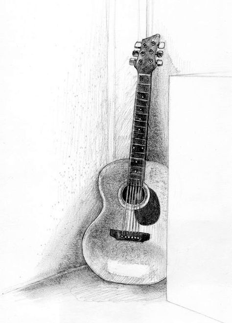 Just Some Amazing Hipster Drawing Ideas (40 Of It) - Bored Art Hipster Drawing, Guitar Sketch, Hipster Drawings, Guitar Drawing, Bored Art, Couple Drawing, Pencil Drawing Tutorials, Music Drawings, Pencil Shading