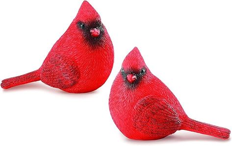 Amazon.com: Darware Cardinal Figurines (Set of 2); Resin Red Bird Statue Figures for Christmas and Seasonal Decor; Large 5.5 x 4 Inch Figures : Patio, Lawn & Garden Holiday Birds, Bird Figure, Larger Than Life, Bird Statues, Holiday Centerpieces, Red Bird, Outdoor Statues, Deep Red Color, Bird Decor