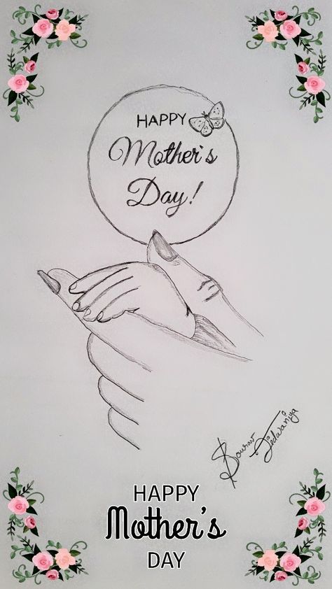 Mother's day drawing idea || mom and son love || mother's love for child || newly mother || cute kids || mother's hand || pencil sketch || easy drawings || mother daughter || mother son || small kids || drawing || drawings for mom || sketch || maa Mom And Son Drawing Art, Mom And Two Daughters Drawing, Drawings For Mom, Hand Pencil Sketch, Mom Sketch, Mothers Day Drawings, Mom Drawing, Pencil Sketches Easy, Mom And Son