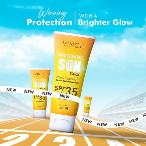 Glow safely under the sun with Vince SPF 35. Your skin's best defense! Sunscreen Ads Design, Skin Care Creative Ads, Sunscreen Ads, Skin Care Social Media, Social Media Campaign Design, Product Banner, Product Ads, Medical Packaging, Digital Advertising Design