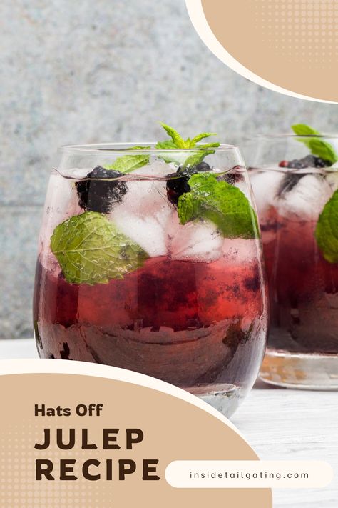 If you’re feeling the need for a bit of minty freshness, we’ve got just the drink for your homegating bash. The hats off julep recipe is a twist on the classic Southern Mint Julep recipe. The fruity vibes and minty goodness are a match made in drink heaven, making it a must-have for any event, even the Kentucky Derby! This Kentucky Derby recipe is sure to be a hit. Tailgating Drinks, Tailgate Drinks, Kentucky Derby Recipes, Cold Weather Drinks, Derby Recipe, Julep Recipe, Mint Julep Recipe, Pitcher Cocktails, Strawberry Wine