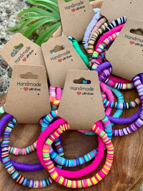 Make Clay Beads, Clay Bead Necklace, Beaded Braclets, Preppy Bracelets, Homemade Bracelets, Bracelet Stacks, Polymer Clay Bracelet, Bracelet Sets, Surfer Bracelets