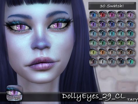 The Sims Resource - [Ts4]Taty_DollyEyes_29_CL Mermaid Eyes, Sims 4 Cc Eyes, Animal Makeup, Eye Contacts, Makeup Cc, Wings And Horns, Sims 5, Sims 4 Cc Makeup, Sims 4 Gameplay