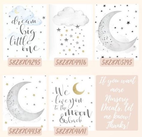 Bloxburg picture codes Codes Wallpaper, Baby Nursery Decals, Boys Room Decals, Baby Room Decals, Baby Room Pictures, Picture Codes, Baby Decals, Bloxburg Decals Codes Aesthetic, Preppy Decal