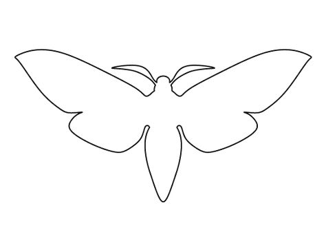 Moth pattern. Use the printable outline for crafts, creating stencils, scrapbooking, and more. Free PDF template to download and print at http://patternuniverse.com/download/moth-pattern/ Moth Sillouhette, Moth Template Free Printable, Moth Paper Craft, Butterfly Sewing Pattern, Insect Template, Moth Template, Moth Stencil, Moth Printable, Bug Template