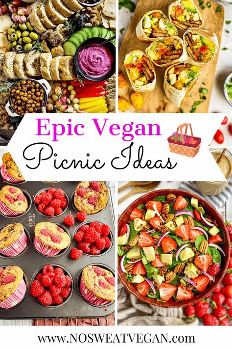 Ready to pack up an Epic Vegan Picnic? Then check out this collection of Vegan Picnic Ideas and Recipes. From Snacks and Dips to Sandwiches and Desserts, you're sure to find all the inspiration you need. Picnic Vegetarian Food Ideas, Healthy Picnic Food Ideas Clean Eating, Picnic Food Ideas Vegan, Vegan Picnic Food Ideas, Vegetarian Picnic Food, Food Picnic Ideas, Vegan Picnic Ideas, Healthy Picnic Food Ideas, Fall Picnics