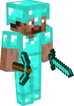 Diamond Armor Steve | Nova Skin Diamond Armor Minecraft, Foto Minecraft, Minecraft Mural, Minecraft Armor, Diamond Armor, Minecraft Png, Minecraft Skins Cool, Galaxy Drawings, Capas Minecraft