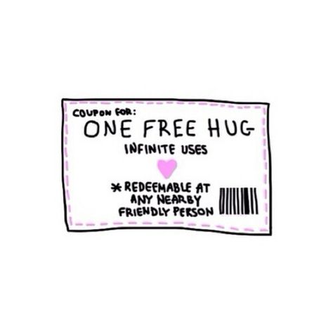 One free hug coupon coupon Free Hug Coupon, Coupon Sticker, Hug Coupon, Tumblr Transparents, Overlays Tumblr, Coupons For Boyfriend, Funny Valentines Cards, Positive Vibes Quotes, Love Coupons