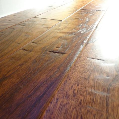 ELM GUNSTOCK 9/16 x 5 Hand Scraped Engineered Hardwood Flooring Hand Scraped Wood Floors, Hand Scraped Hardwood Floors, Types Of Wood Flooring, Wood Floor Cleaner, Remodel Diy, Wood Floors Wide Plank, Refinishing Floors, Solid Wood Flooring, Solid Hardwood Floors