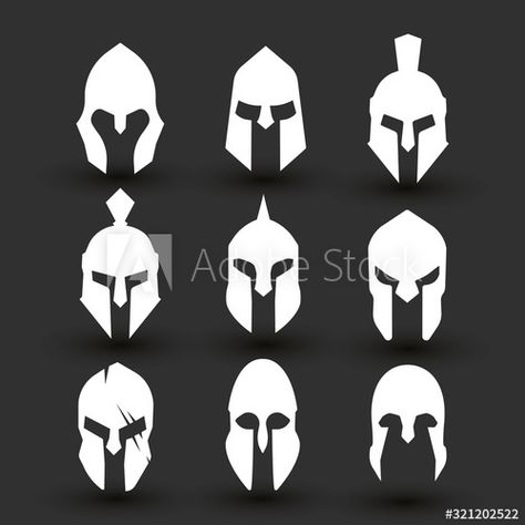 Titan Helmet, Greek Helmet, Stencil Patterns Templates, Roman Helmet, Warrior Helmet, Helmet Logo, Spoon Art, Greek Warrior, Spartan Helmet