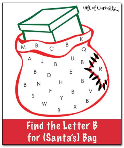 Find the Letter B for Bag: kids use do-a-dot markers, stickers, or crayons to find and mark the target letter || Gift of Curiosity Dot Art Christmas, Dancing Raisins Experiment, Christmas Coloring Pages Free Printable, Dancing Raisins, Christmas Coloring Pages Free, Christmas Science Activities, Preschool Valentine Crafts, Christmas Science, Christmas Crafts For Toddlers