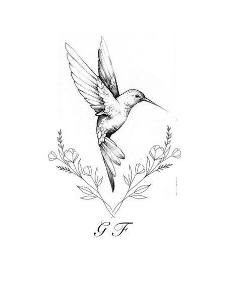 Hummingbird Flower Tattoos, Grandma Tattoos, Vogel Tattoo, Framed Tattoo, Paw Tattoo, Tattoos For Women Half Sleeve, Latest Tattoos, Dad Tattoos, Hummingbird Tattoo