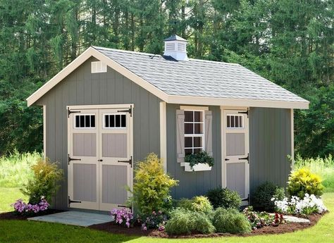 Tiny DIY 12x12 Cabin Shed Plans and Construction Guide | Etsy Wood Shed Kits, Garden Shed Kits, Small Shed, Wooden Storage Sheds, Outdoor Garden Sheds, Storage Shed Kits, Shed Landscaping, Patio Grande, Build Your Own Shed