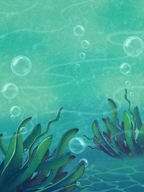 Hand drawn underwater landscape green background material painted,underwater,underwater,green background,water grass,blister,background Underwater Cartoon Wallpaper, Cartoon Underwater Scene, Ocean Drawing Background, Underwater Cartoon Backgrounds, Underwater Background Drawing, Underwater Watercolor Painting Easy, How To Paint Underwater, Under The Water Drawing, Underwater Animals Drawing