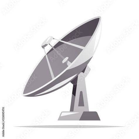 Stock Image: Satellite dish parabolic antenna vector isolated illustration Parabolic Antenna, Satellite Dish Antenna, Building Vector, Work Logo, Satellite Dish, Adobe Stock, Stock Vector, Vector Illustration, Stock Images