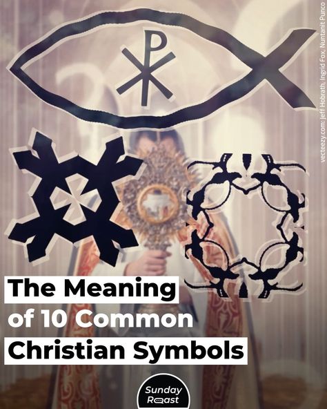 The Meaning of 10 Common Christian Symbols | fish | There are dozens of symbols in Christianity, although most people will only encounter two or three in their lives. The frequency of use depends on the... | By Sunday Roast | Facebook Christian Symbols, Sunday Roast, The Meaning, Meant To Be, Fish, 10 Things