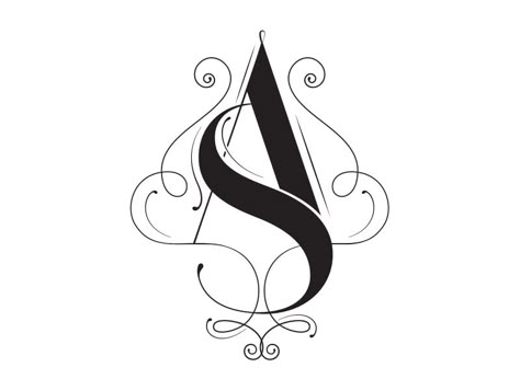 A.S Monogram A And S Monogram, A S Monogram Logo, A And S Logo, A S Logo Design Letter, A S Monogram, Logo Online Shop, Floral Logo Design, Initials Logo Design, S Logo Design