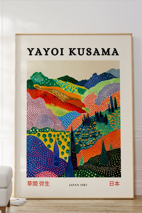 Yayoi kusama, yayoi kusama poster, museum poster, Japandi art, Japandi wall art, japanese print, yayoi kusama print, japanese wall art, Sage green wall art, Danish pastel, Wabi sabi wall art, maximalist wall art, wall collage kit Yayoi Kusama Print, Expressionistic Art, Yayoi Kasuma, Art Wall Collage, Kusama Yayoi, Yayoi Kusama Art, Wall Art Sage Green, Yayoi Kusama Poster, Sage Green Wall Art