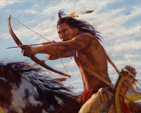 Native American Face Paint, Warrior Paint, Native American Paintings, Native American Images, Native American Pictures, Native American Artwork, American Painting, Bow And Arrow, American Indian Art