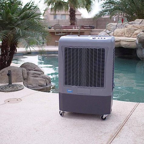 Hessaire MC37M Indoor or Outdoor Portable Oscillating Evaporative Swamp Air Cooler for 950 Square Feet of Space with Water Reservoir Evaporative Coolers, Air Cooling System, Swamp Cooler, Best Humidifier, Evaporative Air Cooler, Evaporative Cooler, Water Reservoir, Air Cooler, Door Makeover