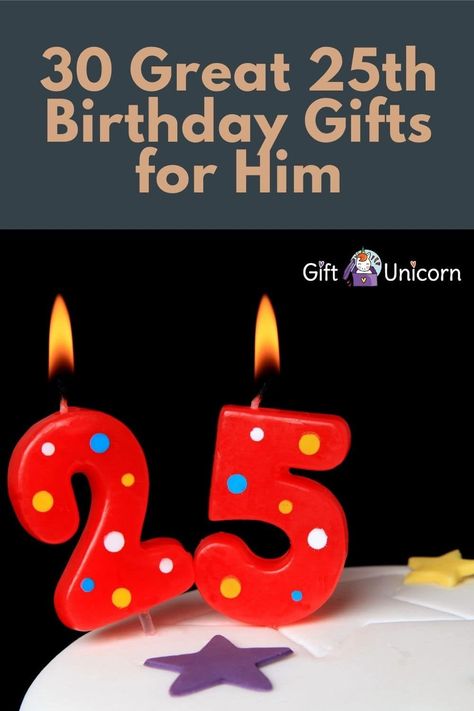 Buying gifts for men can be difficult. Whether it’s because men don’t have as many hobbies as women or just because they’re pickier, buying birthday gifts for guys can be hard. Hopefully, this list can help give you some great ideas for 25th birthday gifts for men. #25thbirthday #giftsforhim #birthdaygift 25 Birthday Gift Ideas For Boyfriend, 25th Birthday Ideas For Husband, 25th Birthday For Him Boyfriends, 25 Presents For 25th Birthday For Him, Husband 25th Birthday Ideas, 25th Birthday Ideas Boyfriend, 25 Gifts For 25th Birthday For Him Ideas, Man 25th Birthday Ideas, Men 25th Birthday Ideas