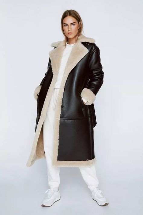 Trench Coats | Duster Jackets & Long Jackets | Nasty Gal Leather Fur Coat, Leather Duster, Leather Coat With Fur, Fur Trench Coat, La Outfits, Womens Faux Fur Coat, Fall Attire, Faux Leather Coat, Coat Trends