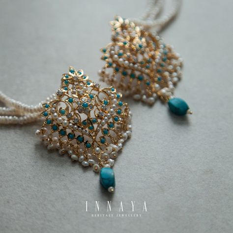 Deccan Jewellery, Firoza Jewellery, Turquoise Jewelry Indian, Regal Bride, Turquoise Jewelry Gold, Antique Turquoise Jewelry, Wedding Jewellery Designs, Bridal Jewels, Bridal Jewelry Vintage