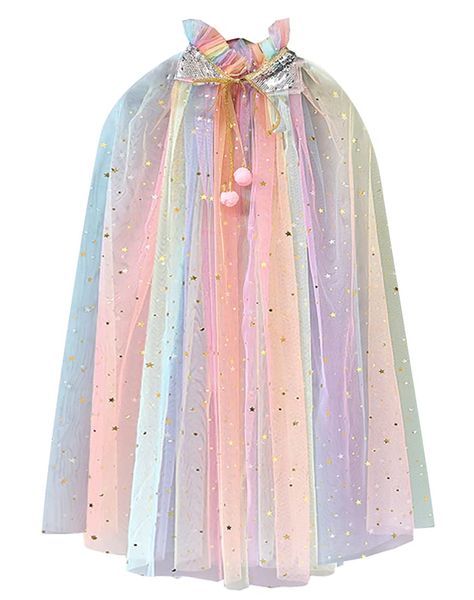 Costume Party Birthday, Princess Cape, Princess Fancy Dress, Cloak Dress, Girls Cape, Pink Pom Poms, Christmas Costume Party, Costume Capes, Cape Costume