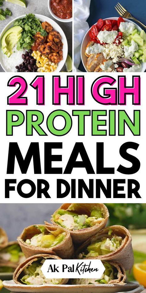 Boost your daily protein intake with these high protein meals for dinner, they are perfect for those looking to shed some pounds. Choose from options like a protein-rich pasta salad, shrimp bowl, chickpea salad, or a savory chicken bowl. These healthy recipes are not only low in calories and carbs but also suitable for meal prep for the week. Whether you're a vegetarian or simply searching for healthy dinner ideas, these high-protein recipes are sure to satisfy your cravings. Pasta Salad Shrimp, Shrimp Bowl, Salad Shrimp, Easy High Protein Meals, Daily Protein Intake, High Protein Meals, Daily Protein, Healthy Dinner Ideas, Protein Intake